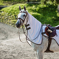 Bederní deka pro koně - Horze Eira proti hmyzu šedá