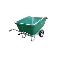 Dvoukolový vozík výklopný 400 l zelený