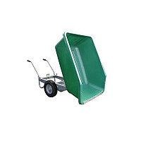 Dvoukolový vozík výklopný 400 l zelený