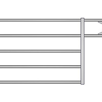 Výsuvný díl stájové 5-trubkové zábrany JOURDAIN EX5 - spodní otvor pro napáječku