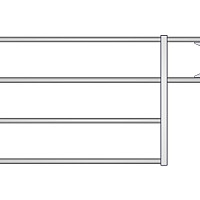 Výsuvný díl stájové 4-trubkové zábrany JOURDAIN EX4 - spodní otvor pro napáječku