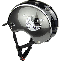 Dětská bezpečnostní přilba CASCO Nori Moonbeam šedočerná vel. S