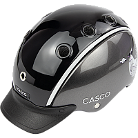 Dětská bezpečnostní přilba CASCO Nori Moonbeam šedočerná vel. S