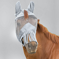 Maska proti hmyzu Waldhausen Premium s třásněmi stříbrná