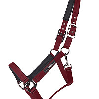 Ohlávka pro koně QHP Deluxe vínová