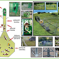 Vzorová sestava manipulační ohrady pro skot