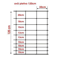 Ovčí uzlíkové pletivo 120 cm