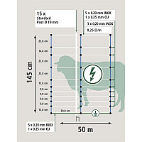 Síť na ovce a proti vlkům TitanNet 145 cm