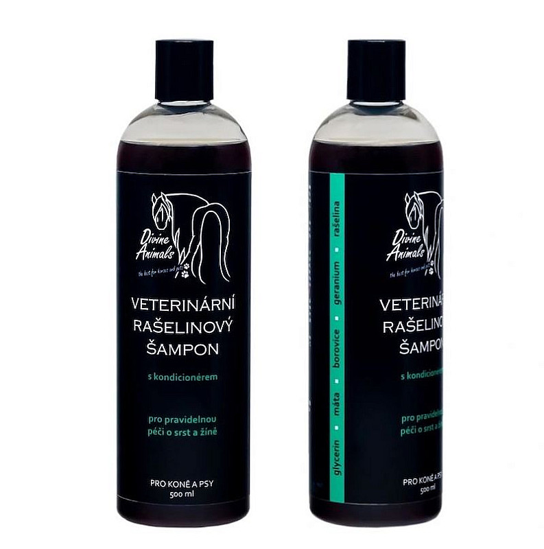 Veterinární rašelinový šampon Divine Animal s kondicionérem