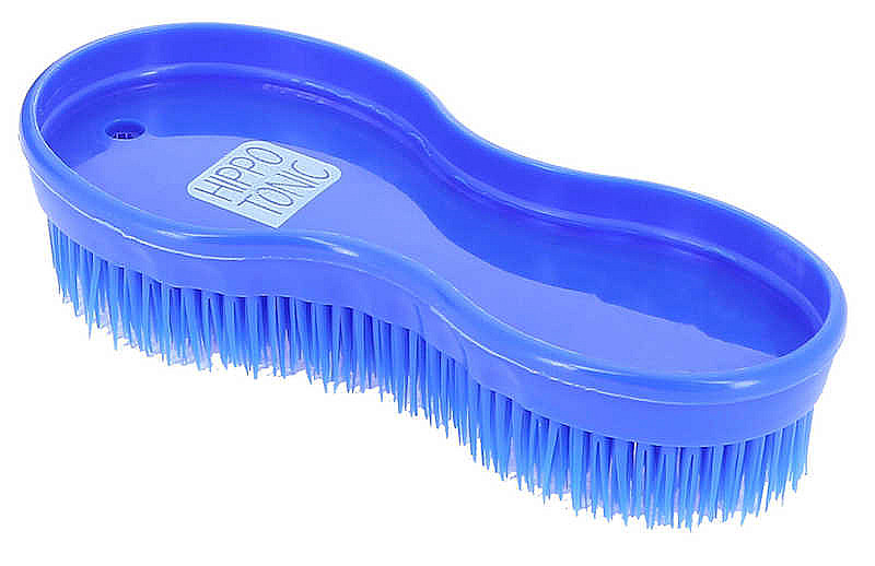 Kartáč pro koně Hippotonic Multiuse celoplastový modrý