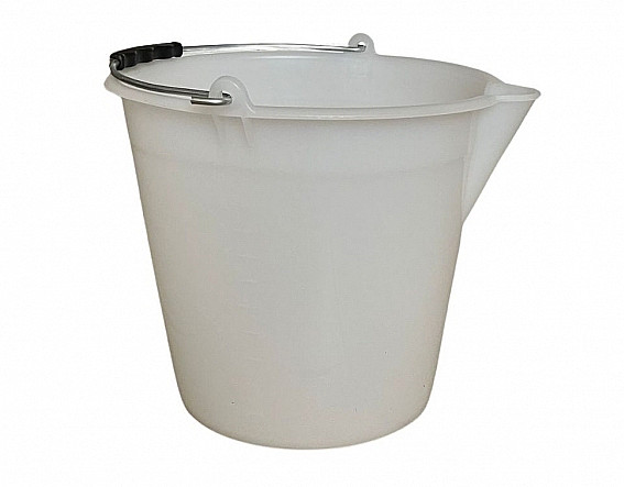 Plastový kbelík s cejchováním a s hubičkou 12 l