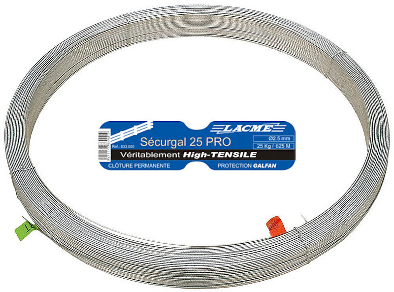Vysokopevnostní drát pro elektrické ohradníky LACME Securgal 25 PRO 25 kg