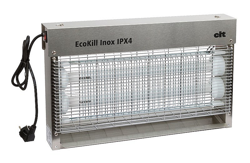 Elektrický lapač hmyzu EcoKill nerez IPX4 2x15 W