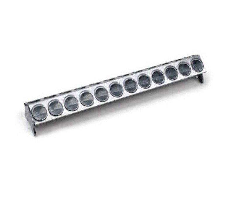 Žlabové krmítko pro křepelky a kuřata 50 cm kulaté otvory