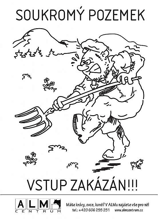 Plastová cedulka ALM - SOUKROMÝ POZEMEK