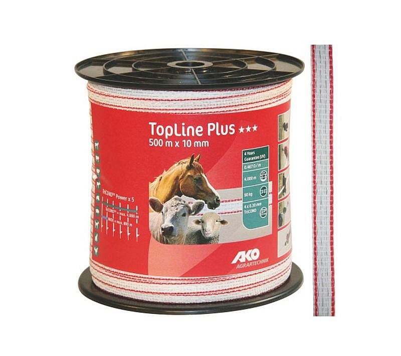 Ohradníková páska TopLine 10 mm - 500 m