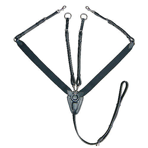 Poprsník elastický s martingalem Harry's Horse černý vel. cob