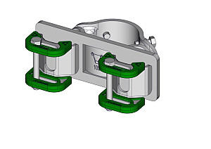 Zámek pro stájové brány JOURDAIN Surlock - dvojitý s platem pro sloupek 102 mm