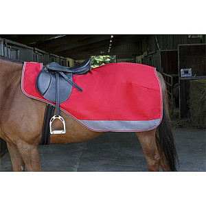 Bederní deka pro koně - nepromokavá Equitheme červeno-šedá
