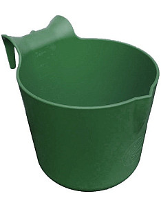 Závěsný žlab OK Plast kruhový s výlevkou 8 l tmavě zelený