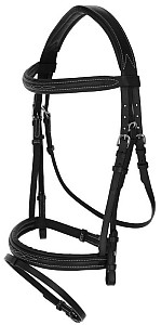 Uzdečka kožená Covalliero Classic černá vel. full