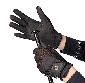 Jezdecké rukavice Harry's Horse TopGrip mesh černé