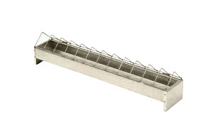 Žlabové krmítko pro drůbež 67 cm pozinkované mělké