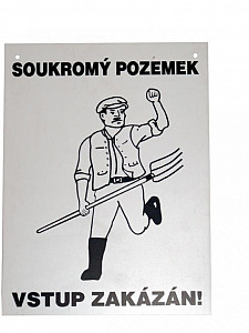 Plastová cedulka - SOUKROMÝ POZEMEK