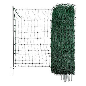 Vodivá síť pro drůbež PoultryNet 106 cm x 50 m zelená dvojitá špička