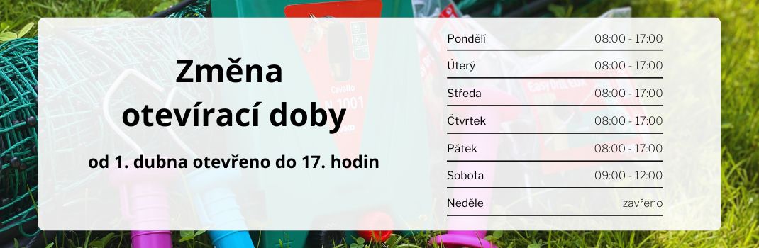 otevírací doba od prvního dubna